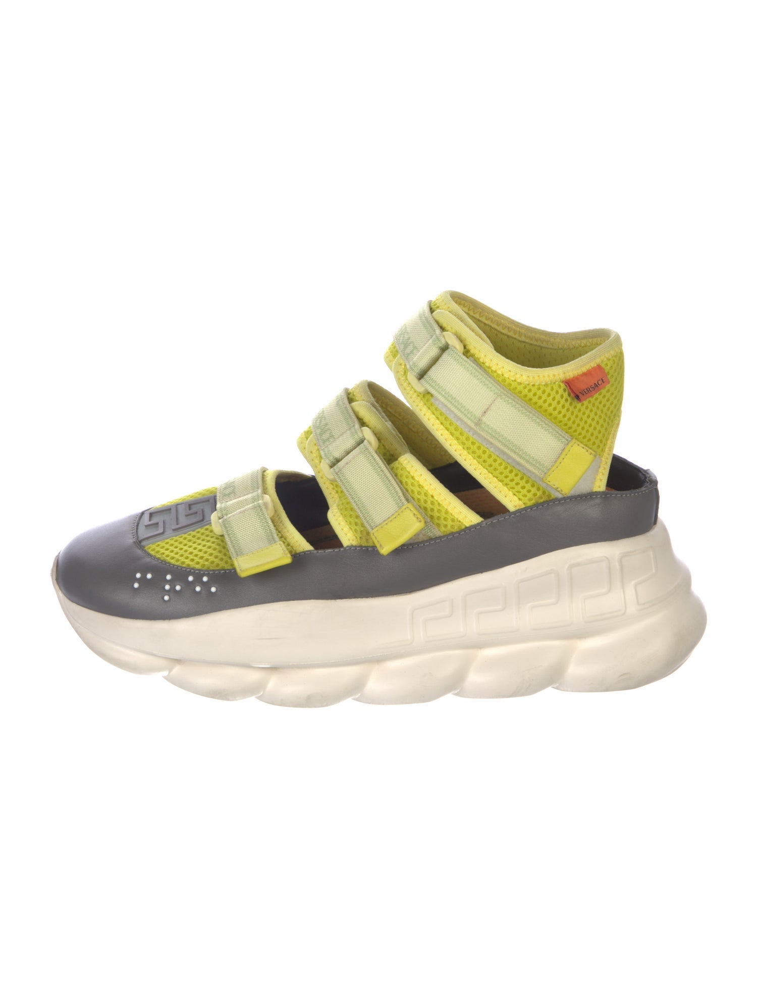 Versace Leather Colorblock Pattern Sneakers