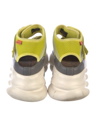 Versace Leather Colorblock Pattern Sneakers