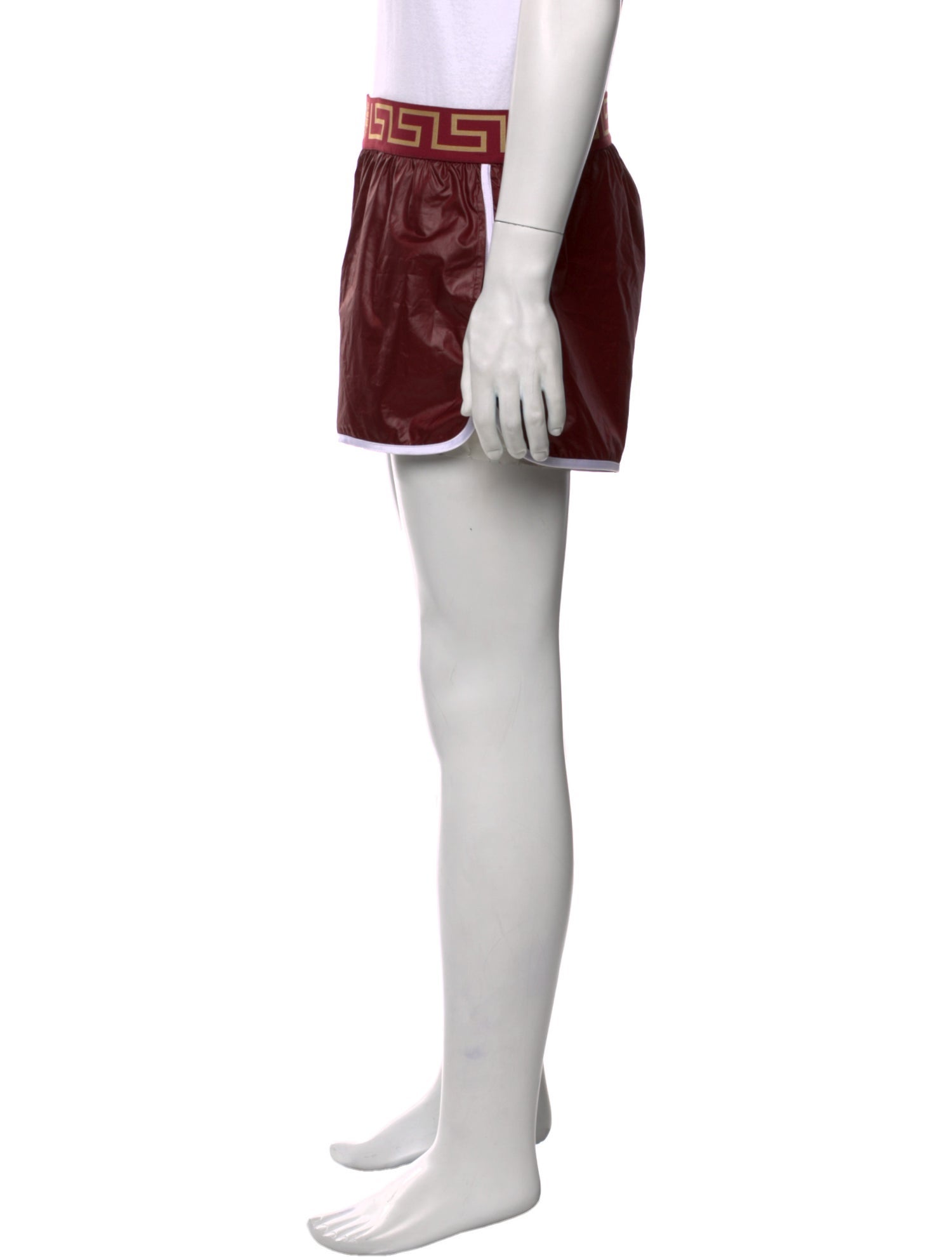 Versace Graphic Print Mesh Accents Swim Trunks