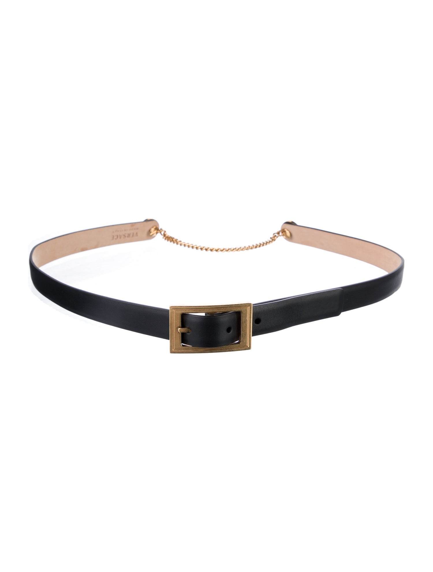 Versace Skinny Leather Belt