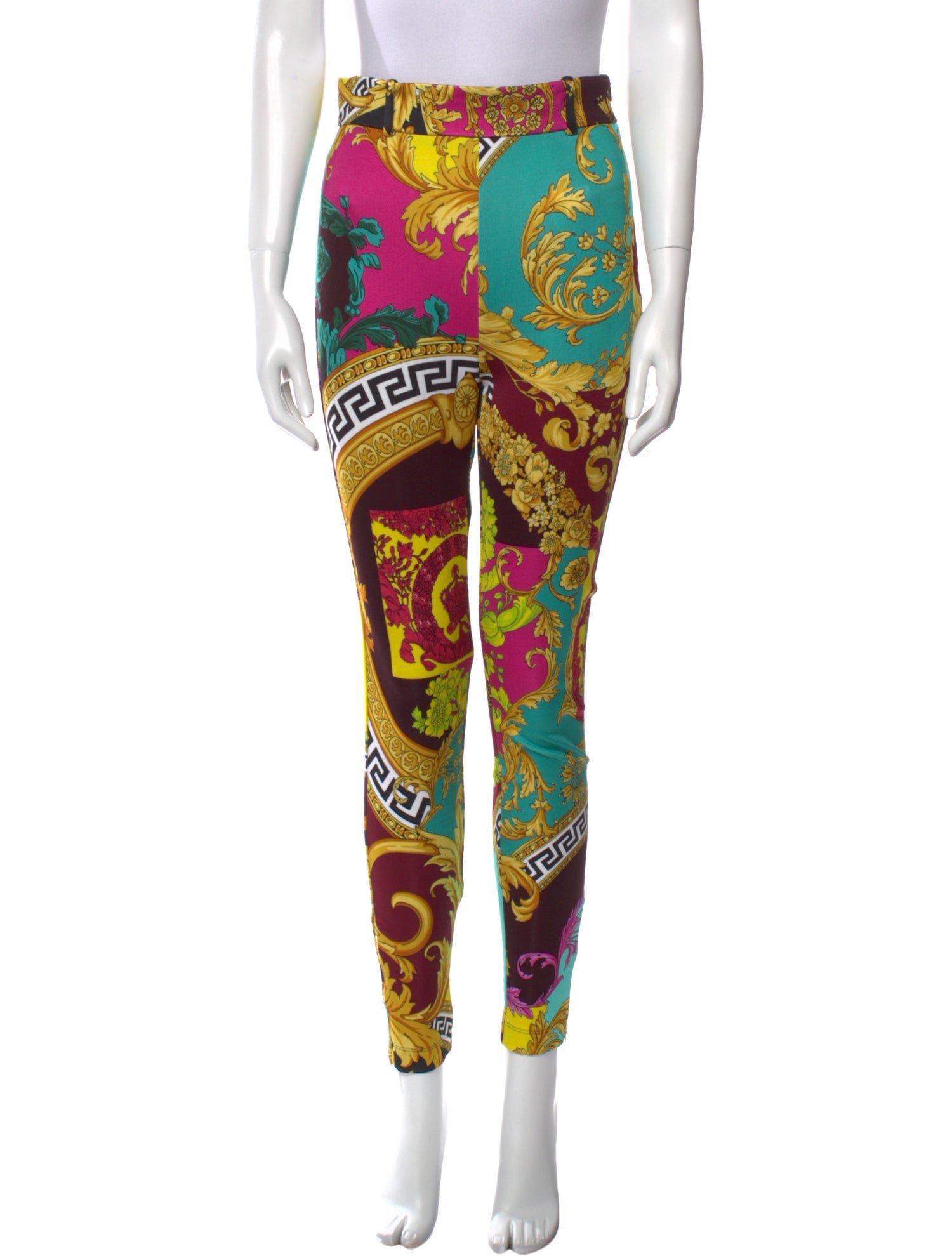 Versace Printed Skinny Leg Pants