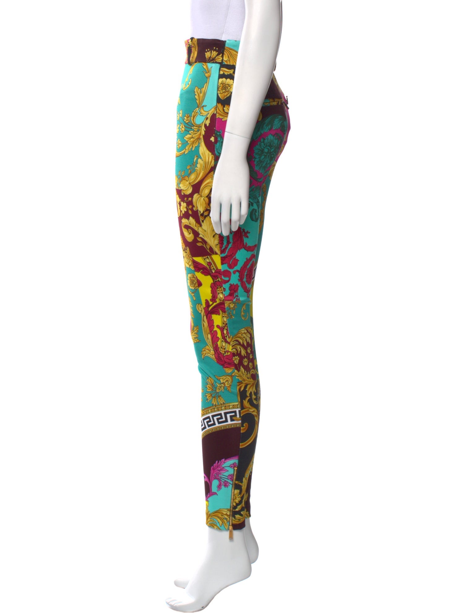 Versace Printed Skinny Leg Pants