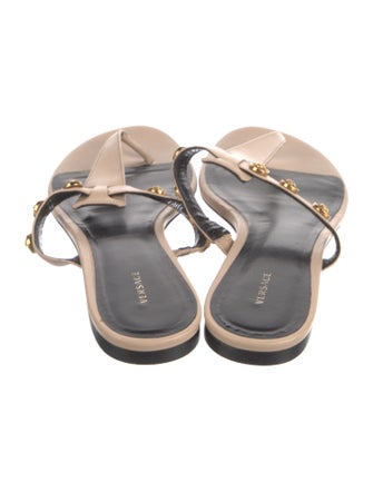 Versace Leather Studded Accents Slides