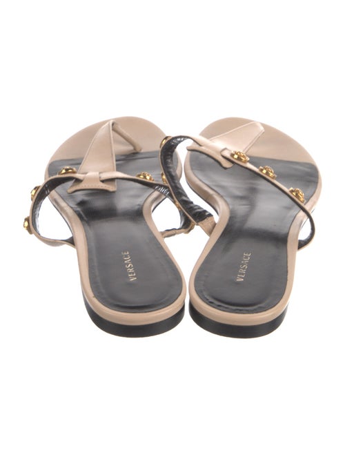 Versace Leather Studded Accents Slides