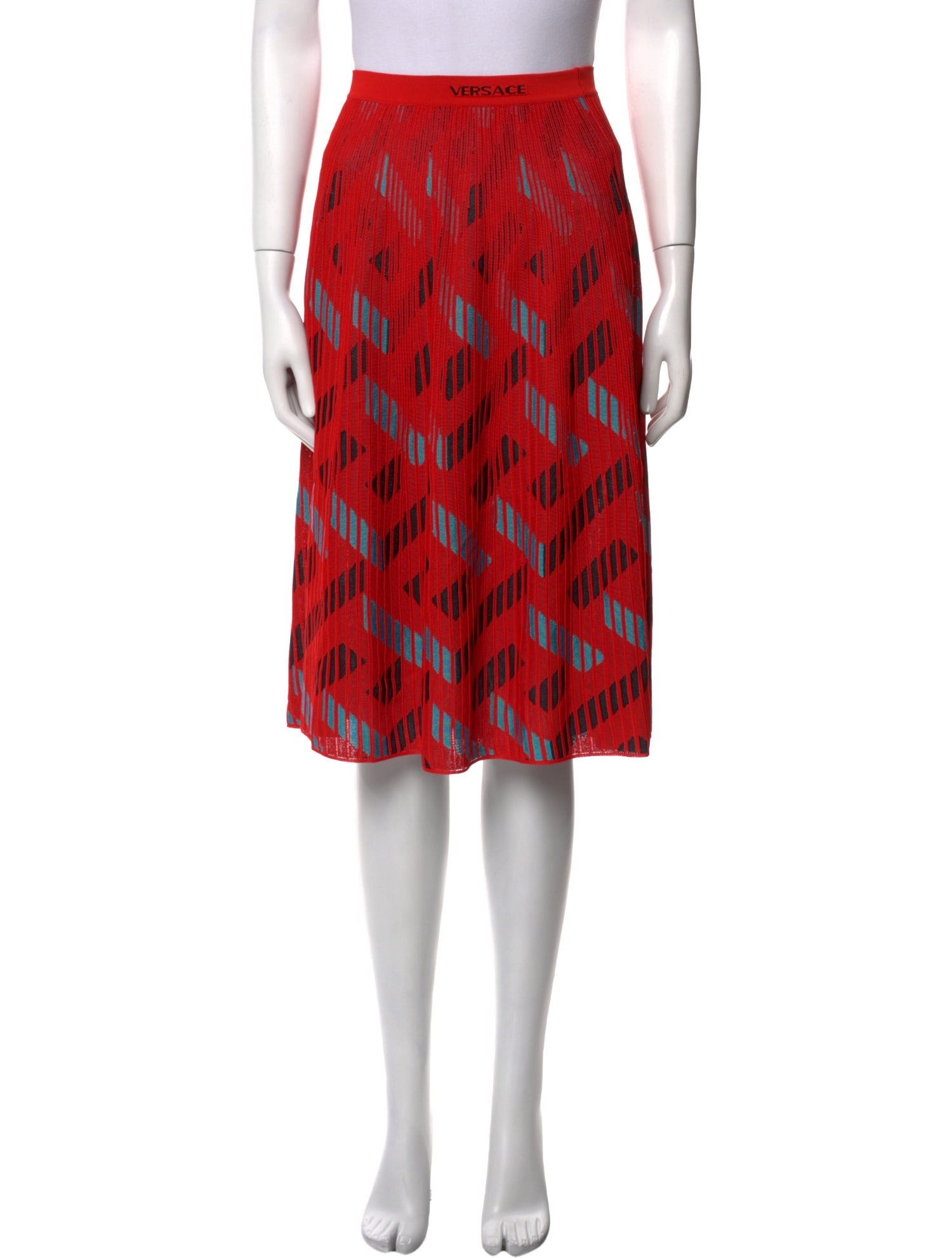 Versace Printed Knee-Length Skirt