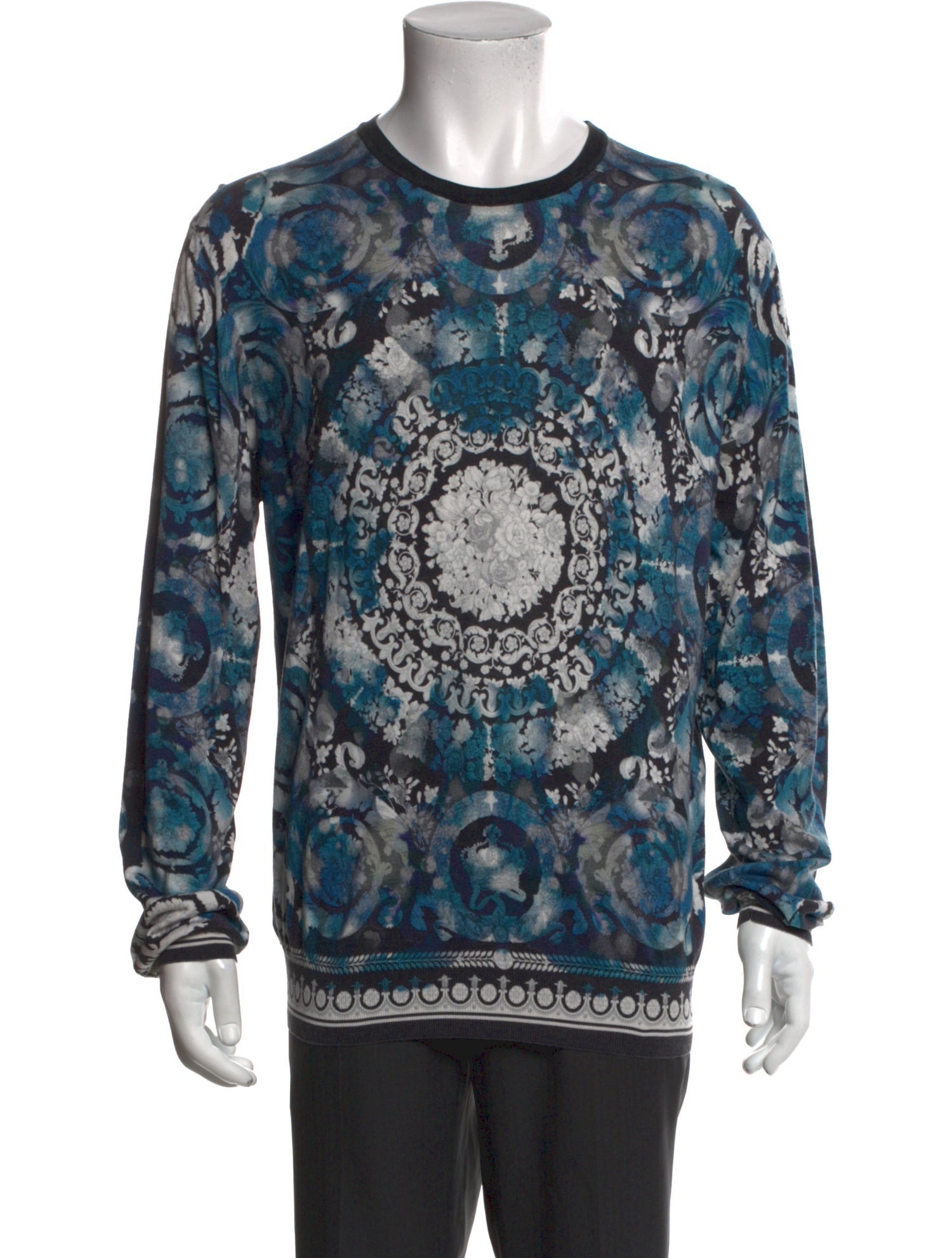 Versace Silk Floral Print T-Shirt