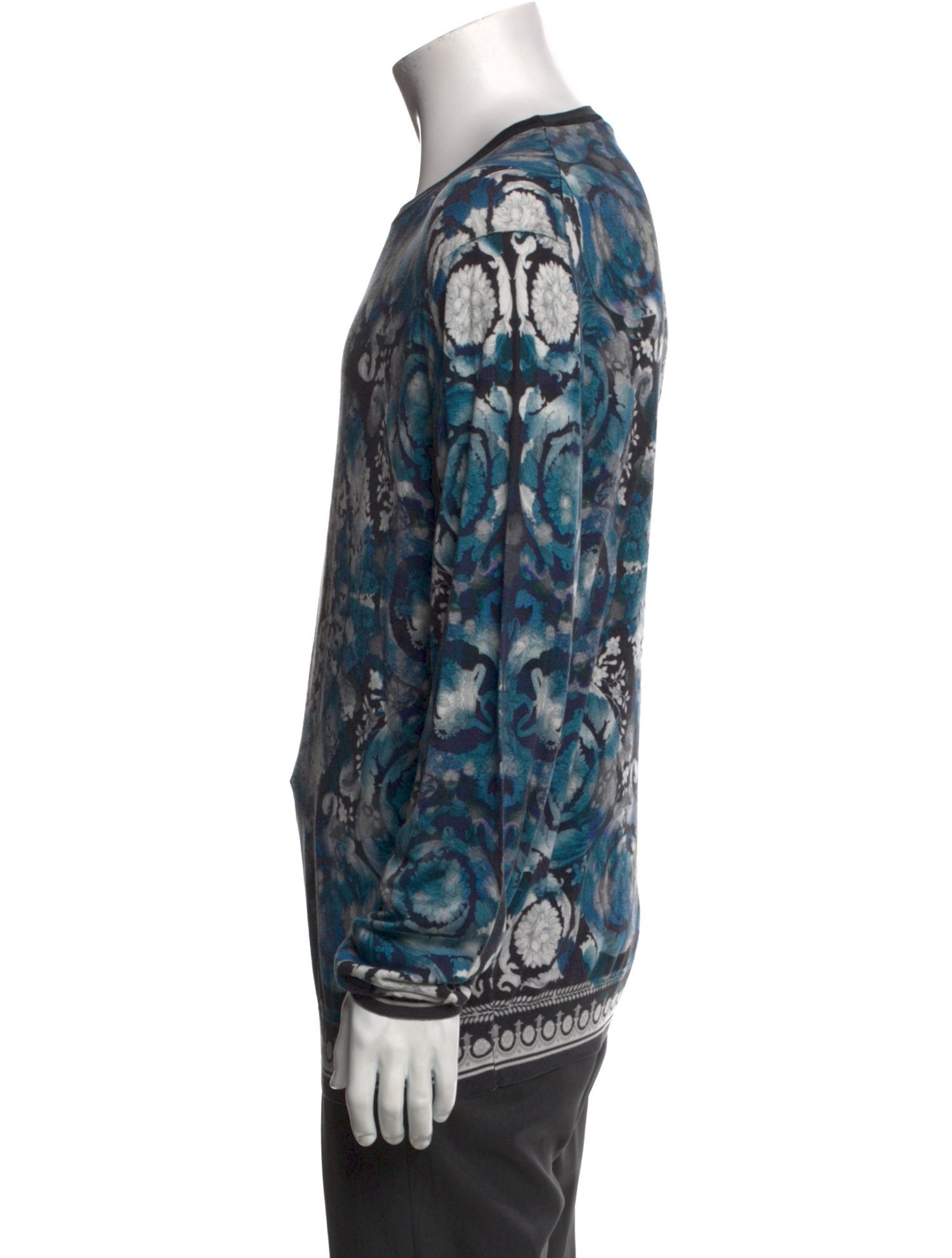 Versace Silk Floral Print T-Shirt