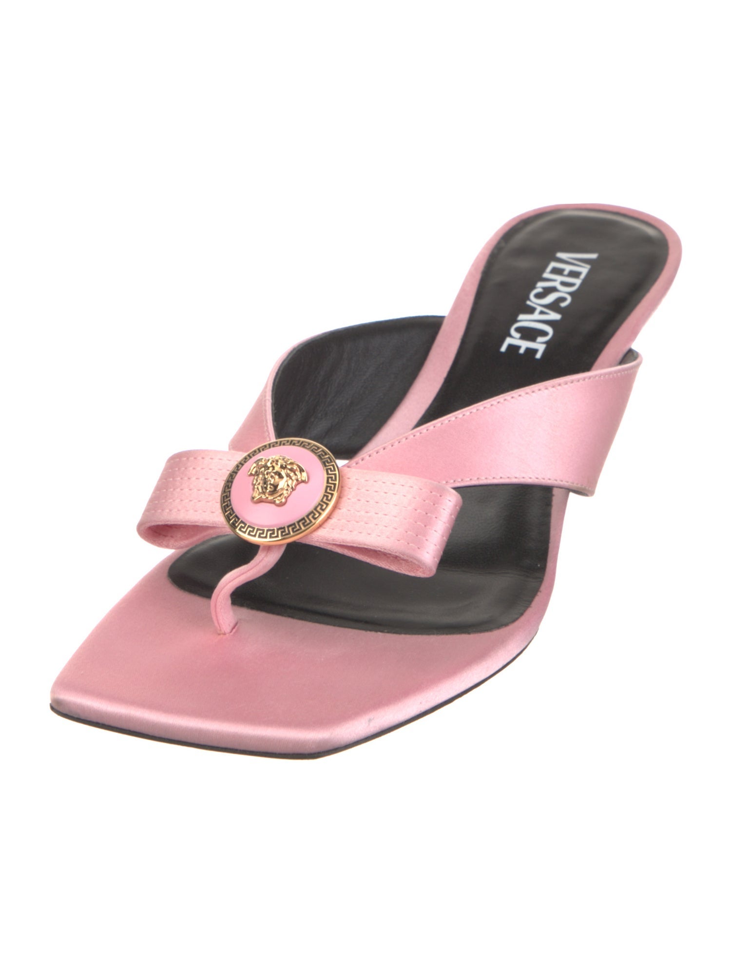 Versace Satin Slides