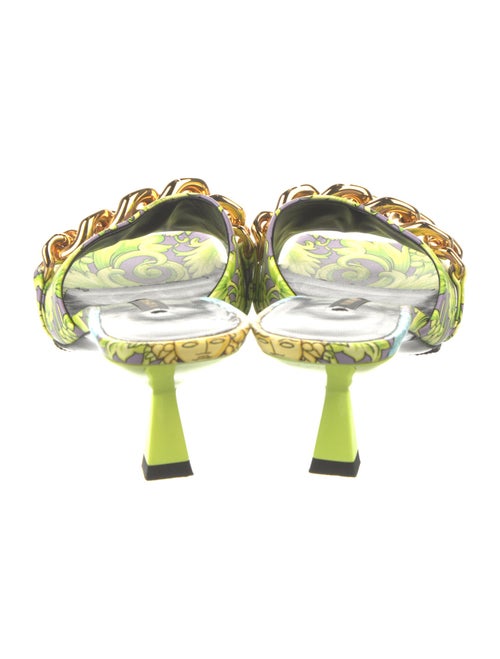 Versace Leather Printed Slides
