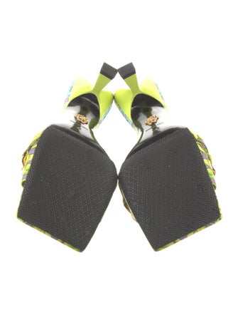 Versace Leather Printed Slides