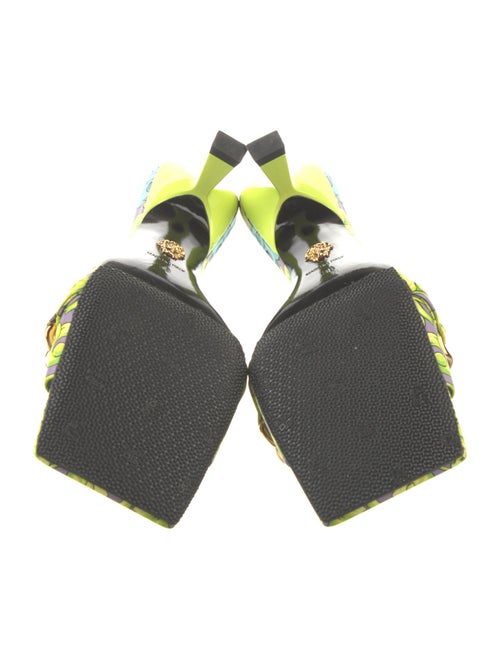 Versace Leather Printed Slides