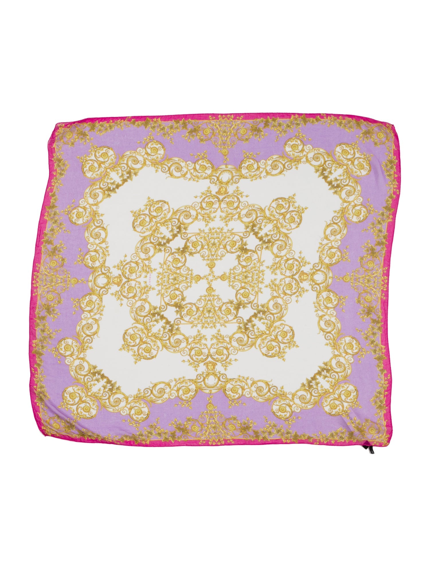 Versace Silk Paisley Print Scarf