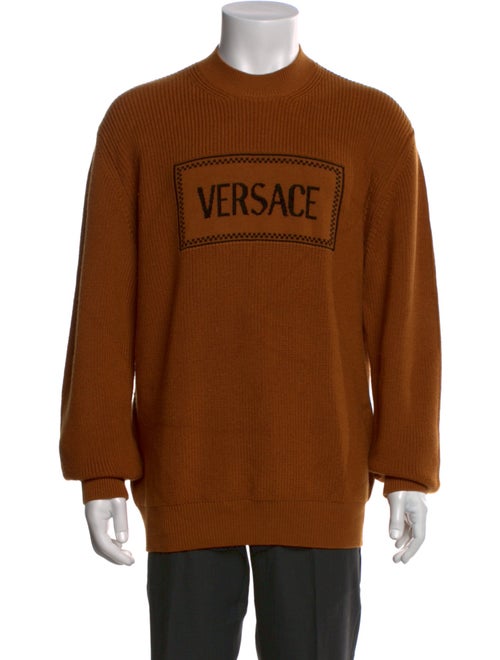 Versace Virgin Wool Graphic Print Pullover