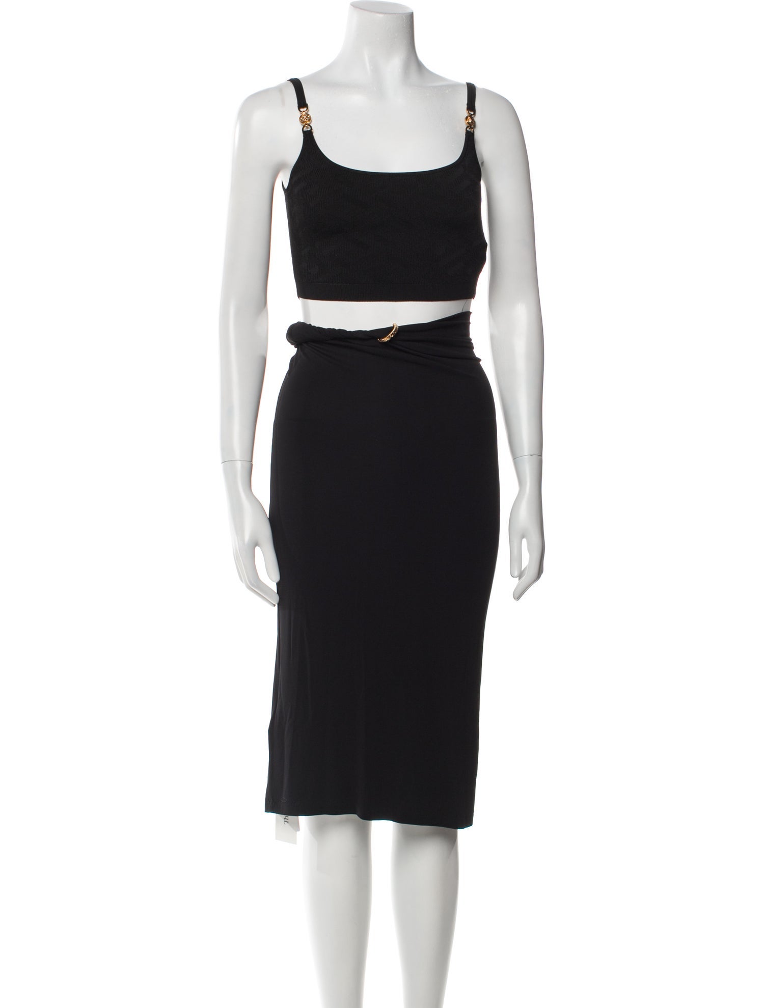 Versace Chain-Link Accents Skirt Set