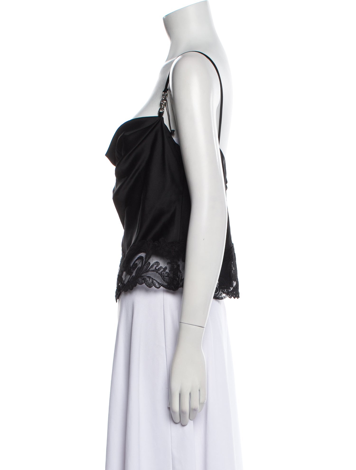 Versace Square Neckline Sleeveless Crop Top