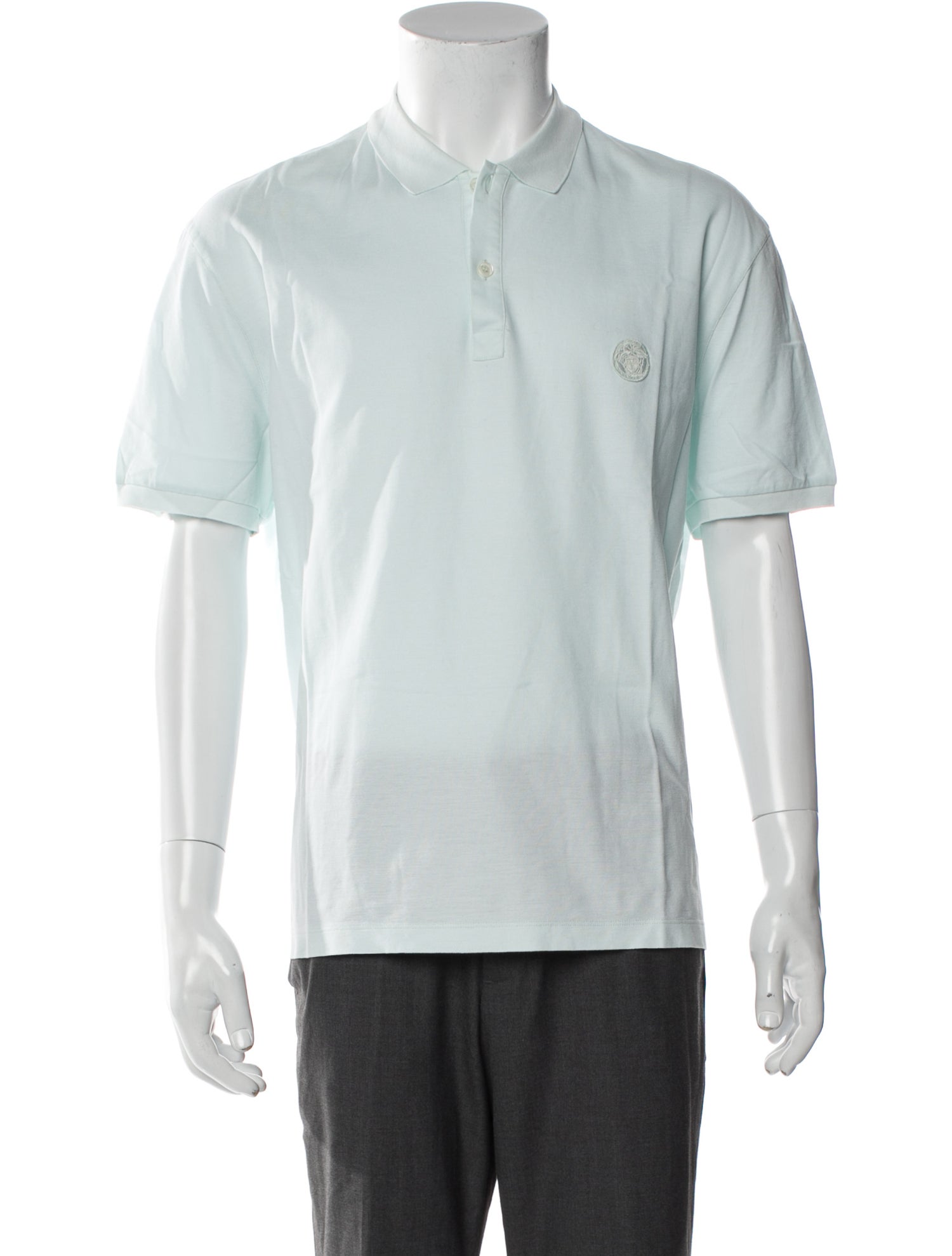 Versace Medusa Insignia Collar Polo Shirt