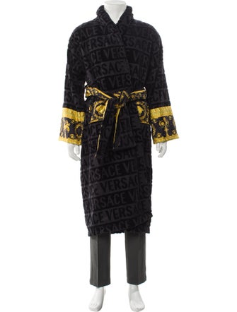 Versace Printed Sequin Embellishments Robe