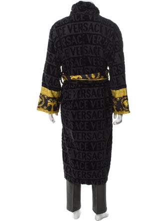 Versace Printed Sequin Embellishments Robe