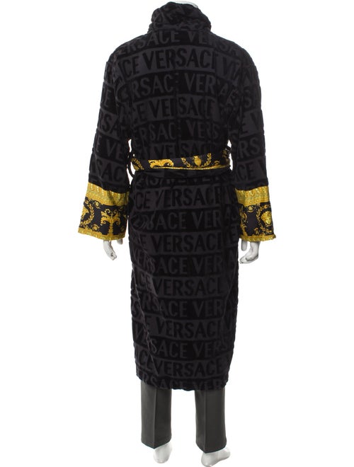 Versace Printed Sequin Embellishments Robe