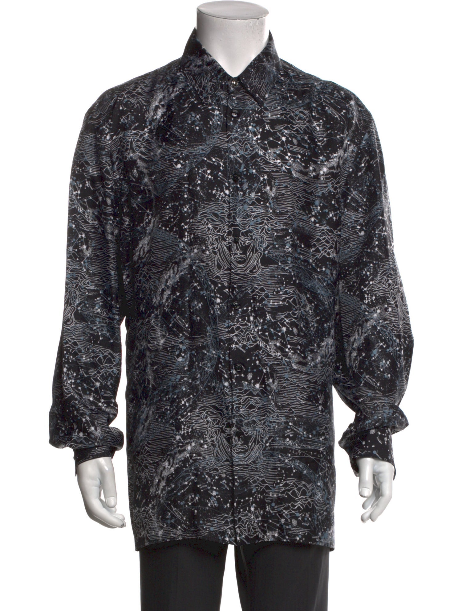 Versace Printed Long Sleeve Dress Shirt