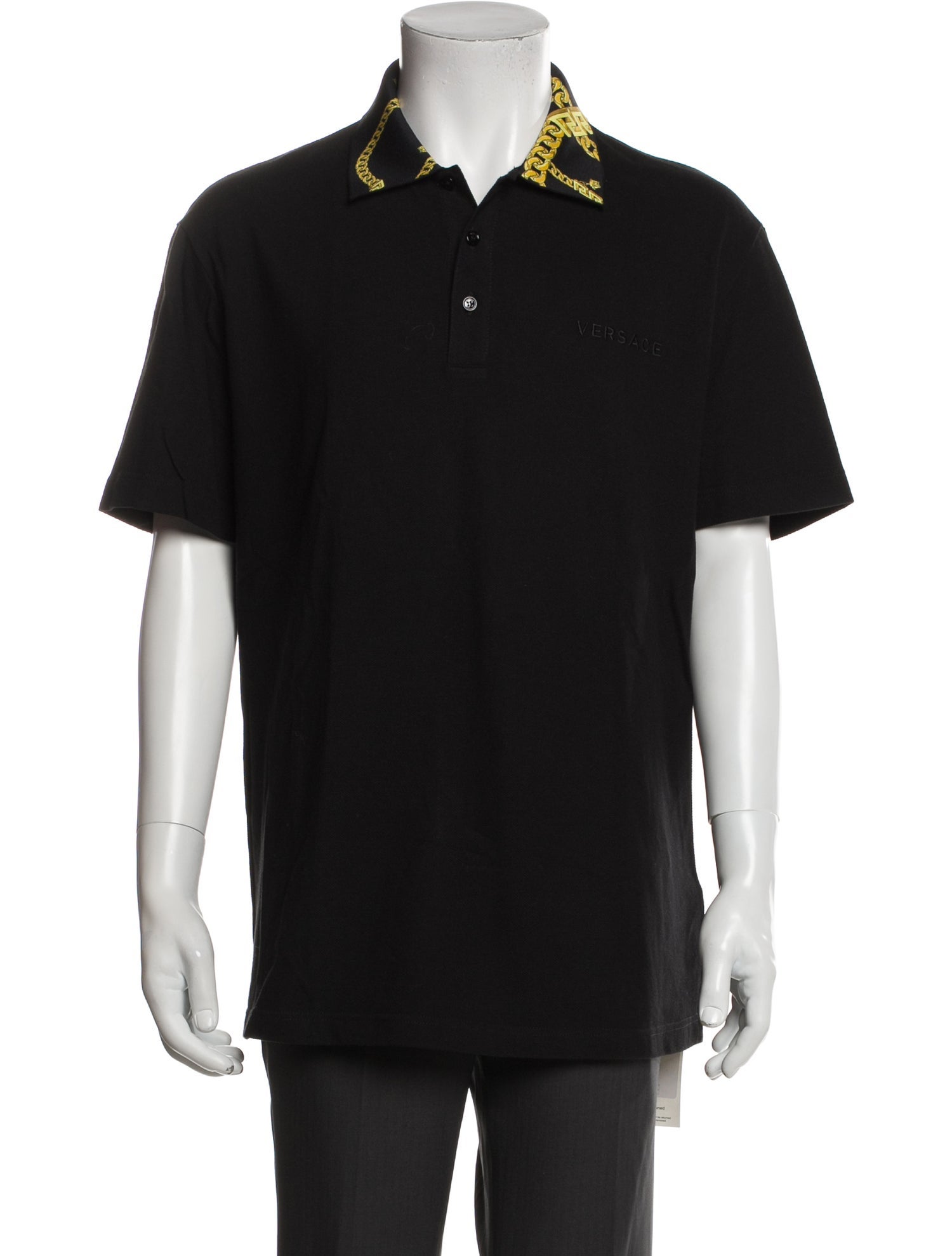 Versace Crew Neck Short Sleeve Polo Shirt