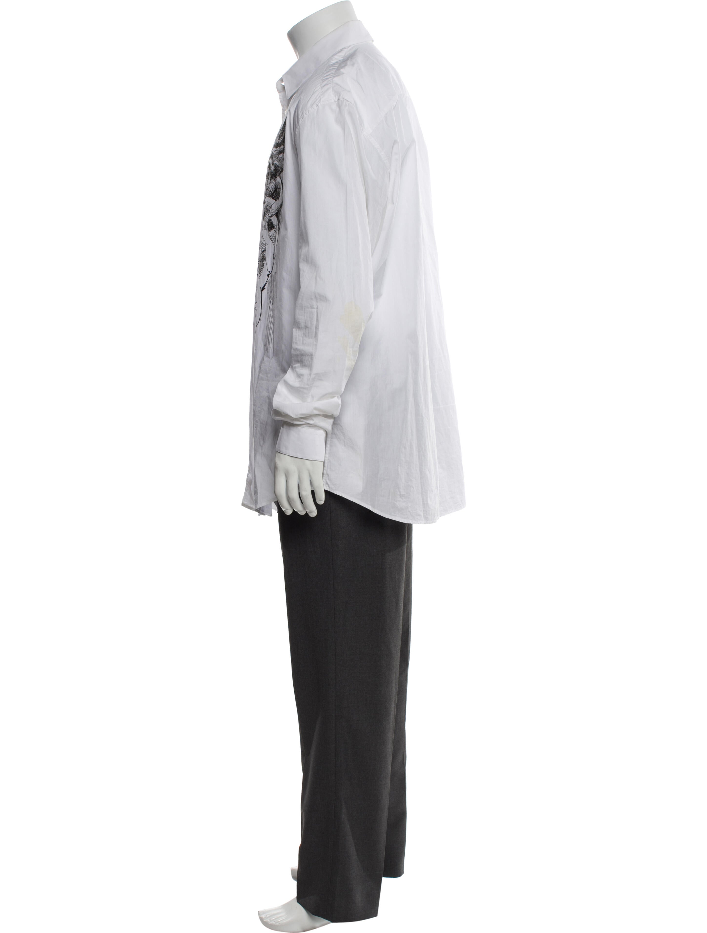 Versace Graphic Print Long Sleeve Dress Shirt