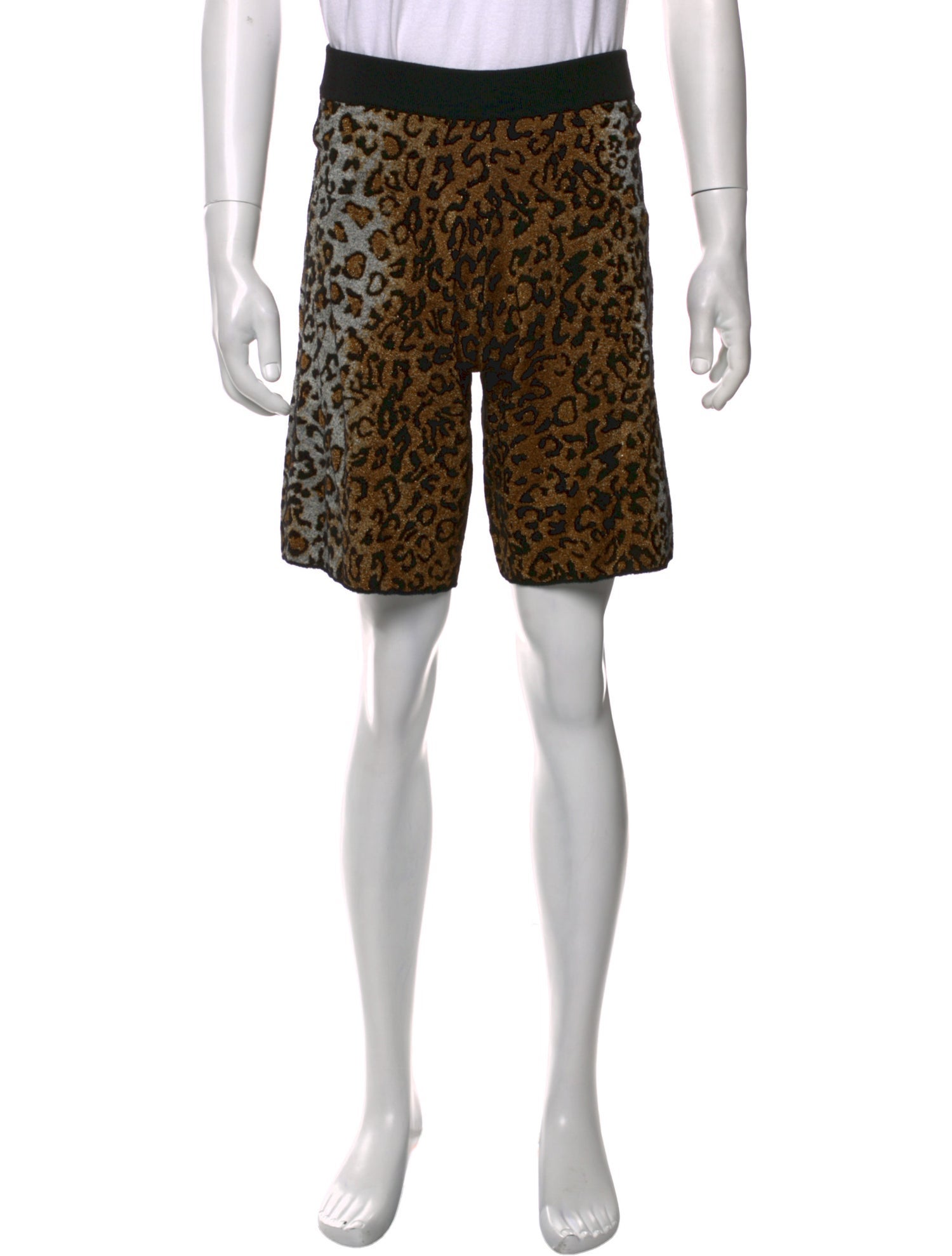 Versace Animal Print Jogger Shorts
