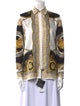 Versace Silk Printed Button-Up Top
