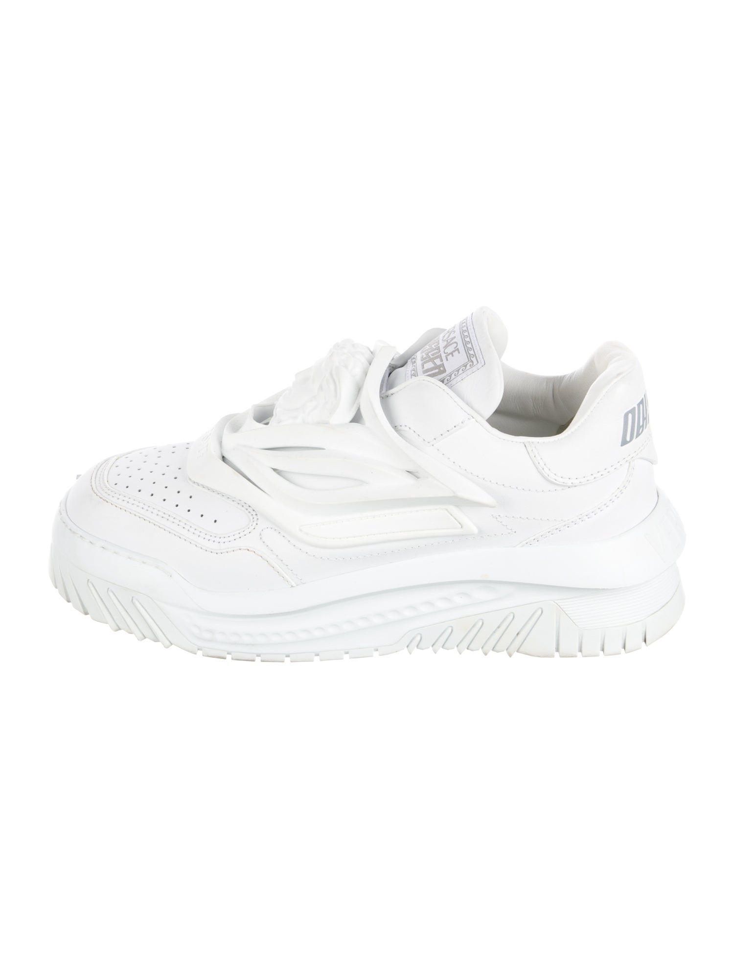 Versace Medusa Insignia Leather Sneakers