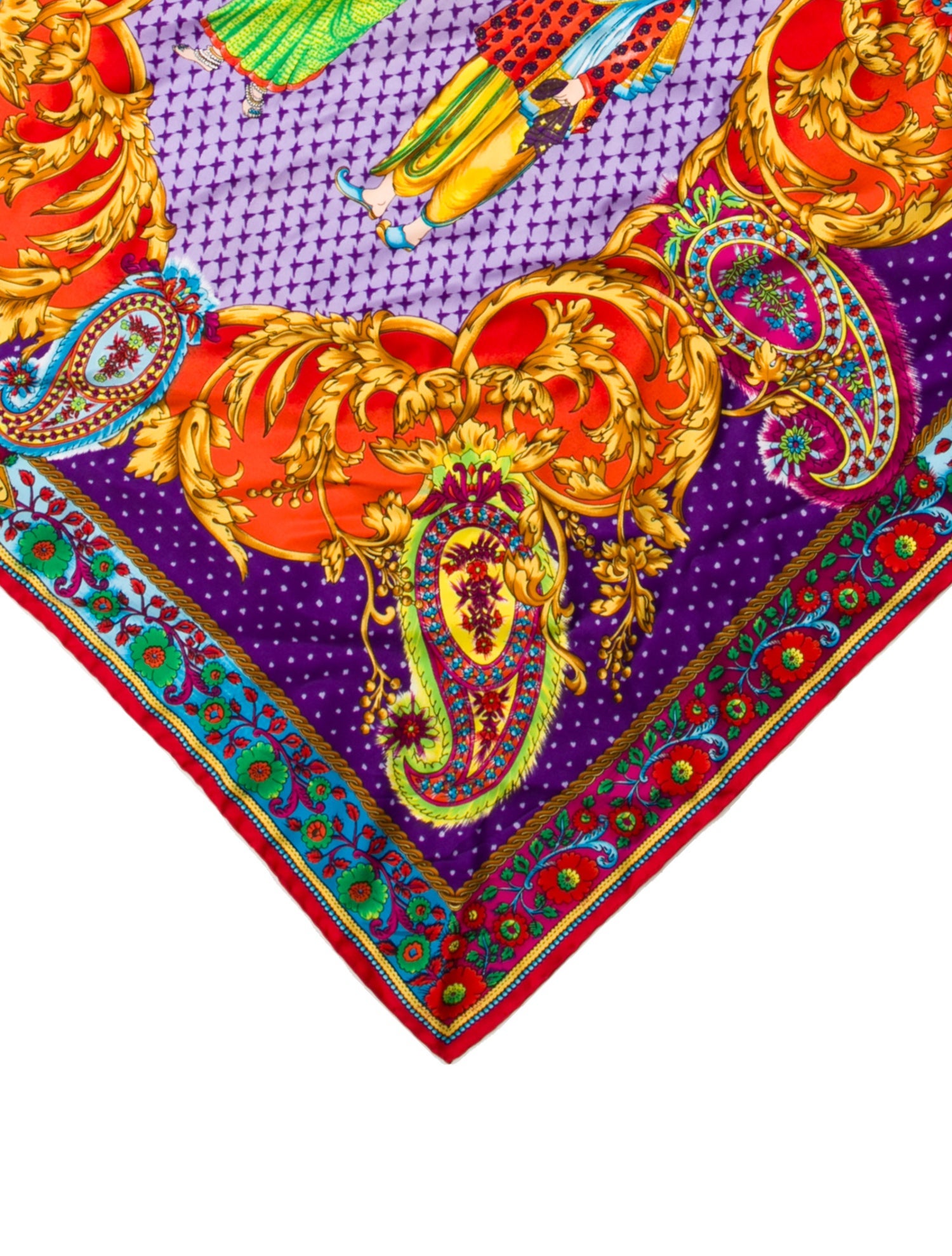 Versace Miami Leopard Silk Scarf