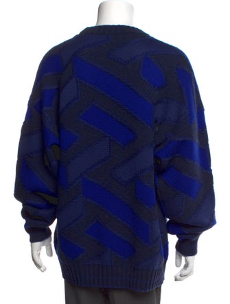 Versace Virgin Wool Printed Pullover