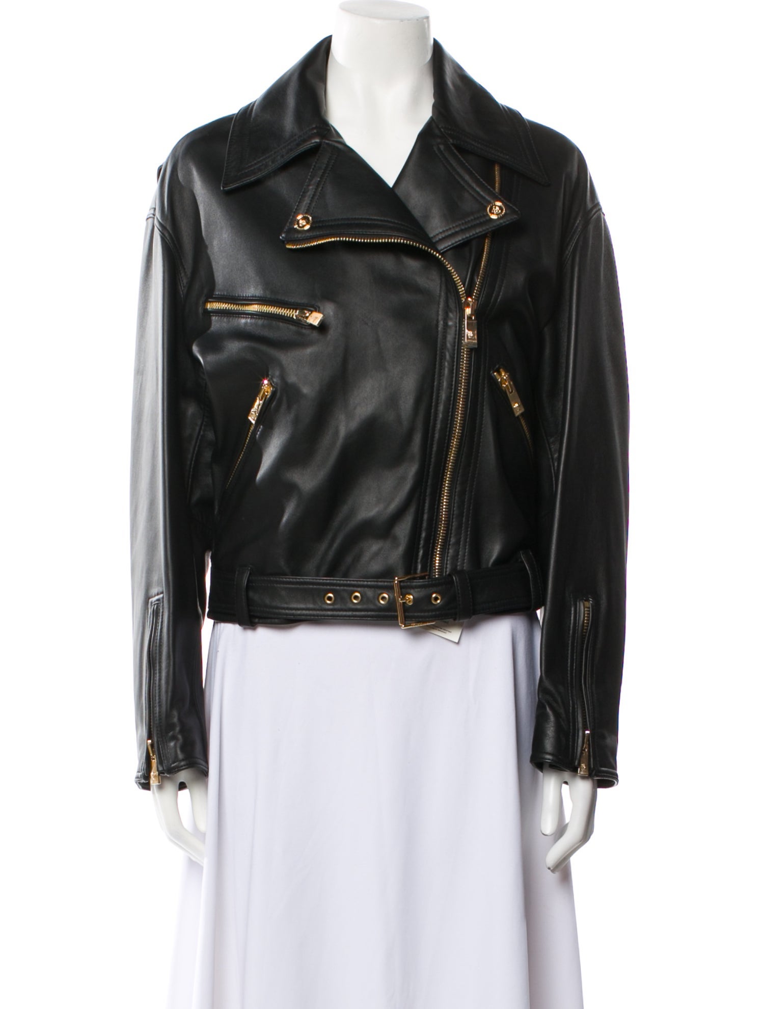 Versace Leather Biker Jacket