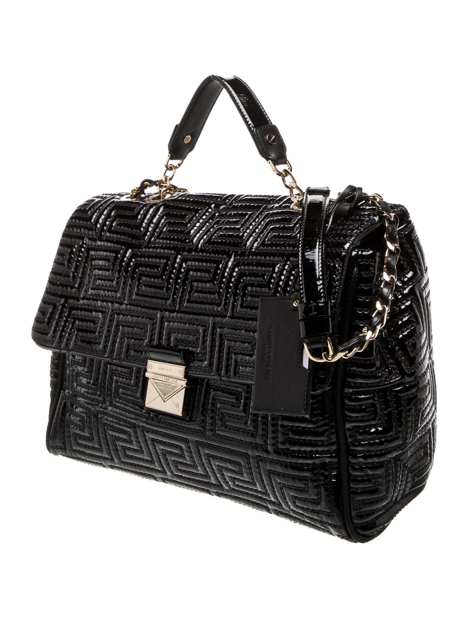 Versace Patent Leather Shoulder Bag