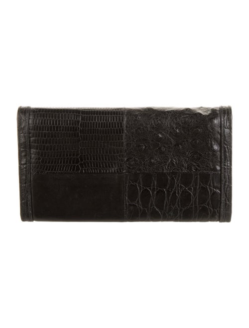 Gianni Versace Leather Printed Trifold Wallet