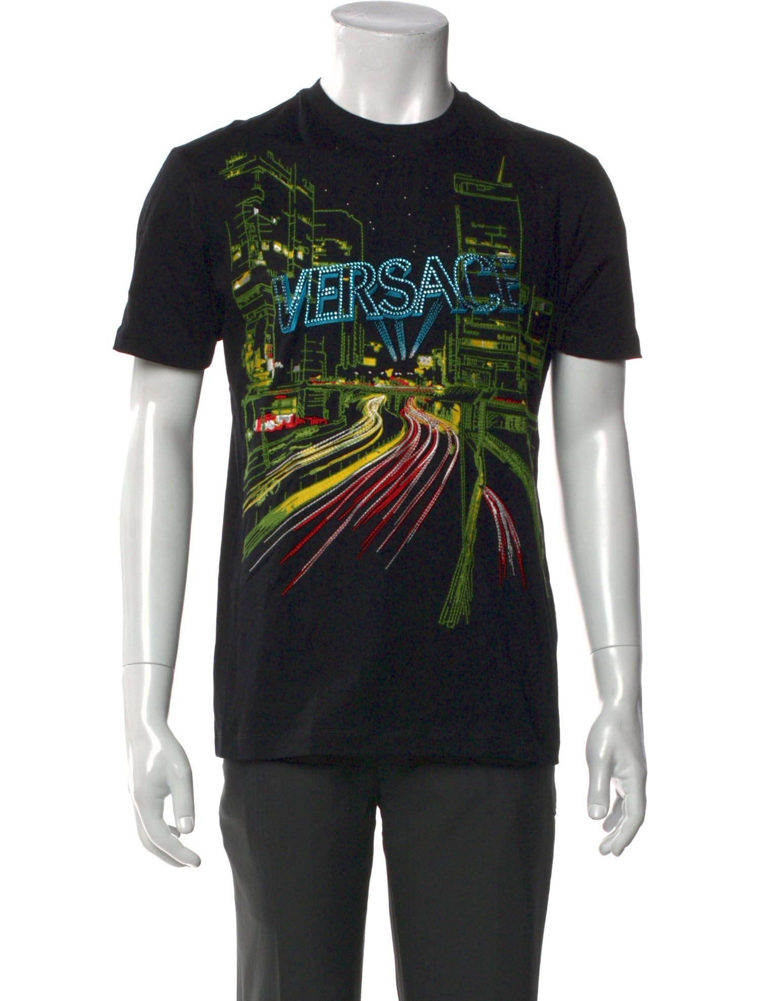Versace Graphic Print Crew Neck T-Shirt