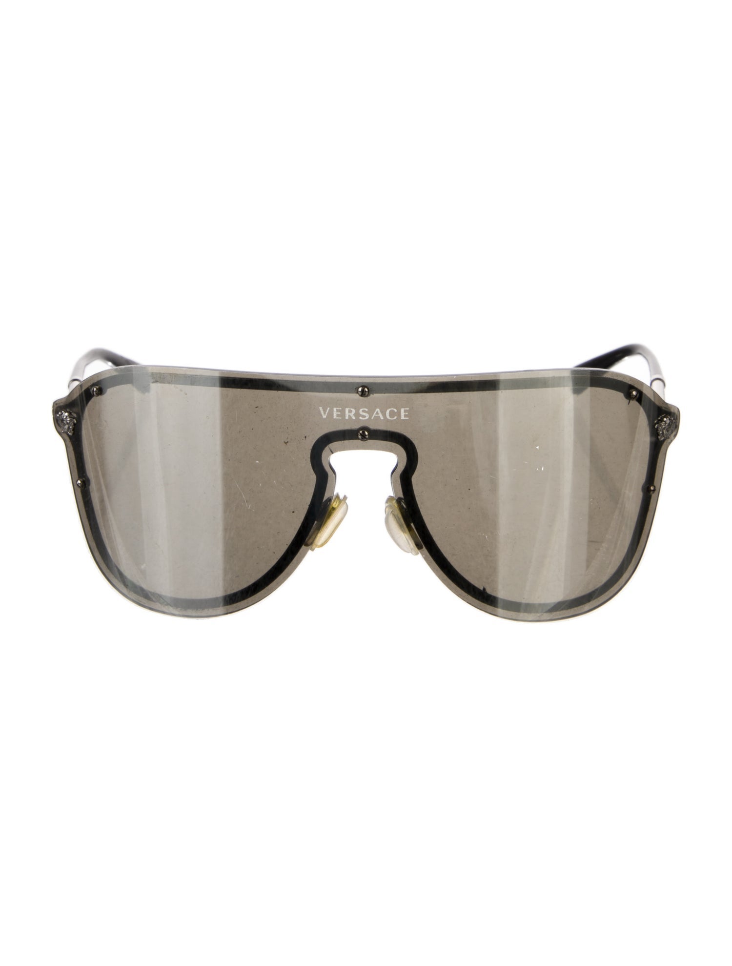 Versace Shield Mirrored Sunglasses