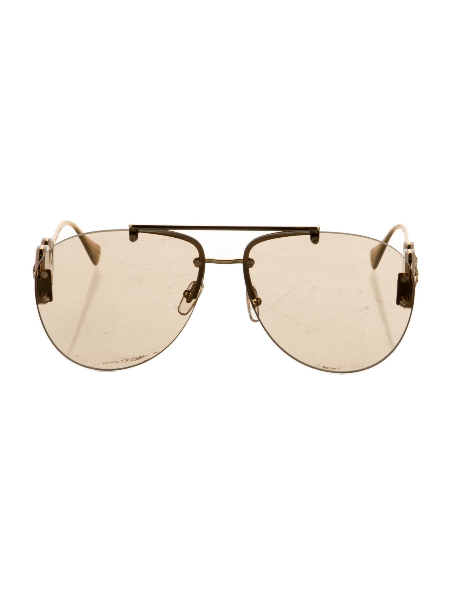 Versace Grecca Pattern Aviator Sunglasses