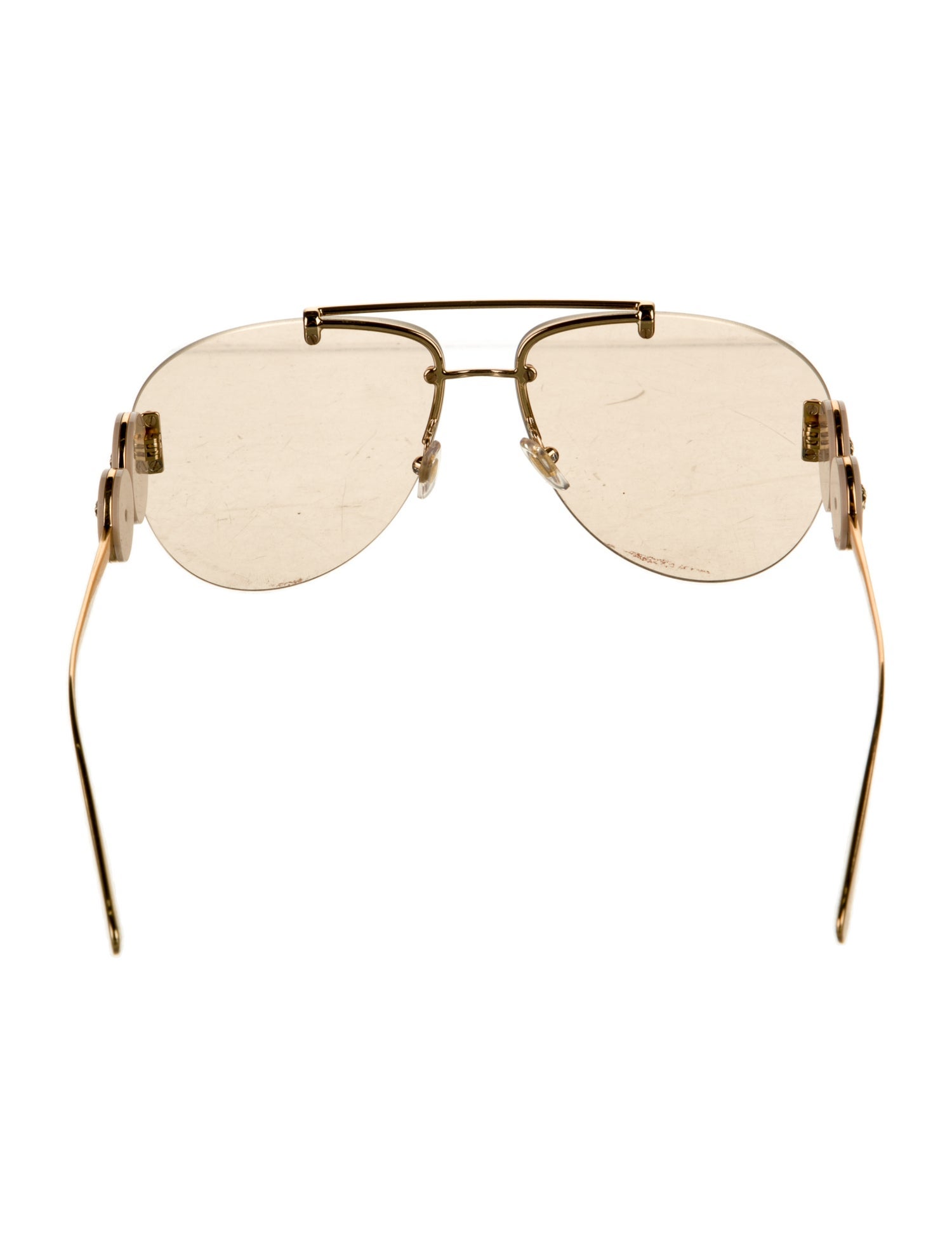 Versace Grecca Pattern Aviator Sunglasses