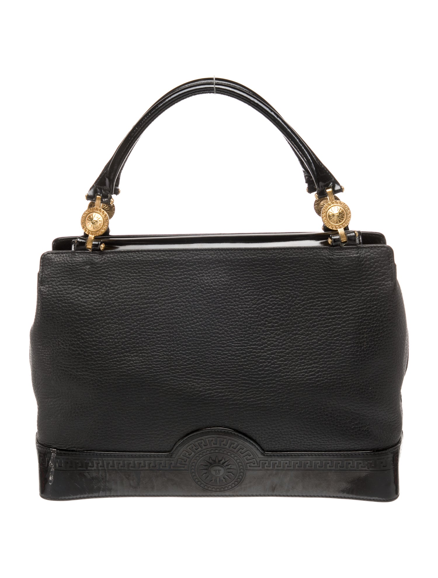 Versace Leather Top Handle Bag Vintage