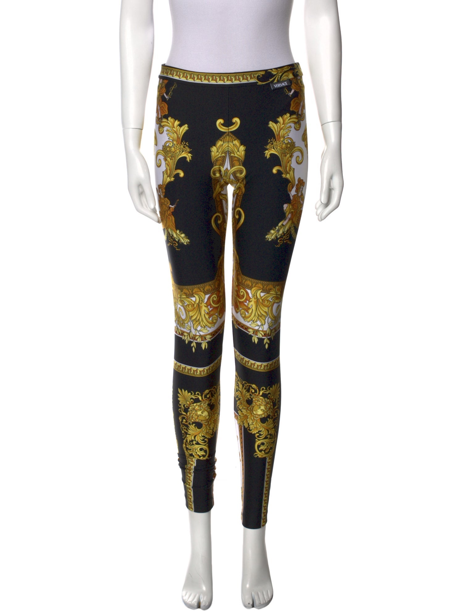 Versace Printed Skinny Leg Pants