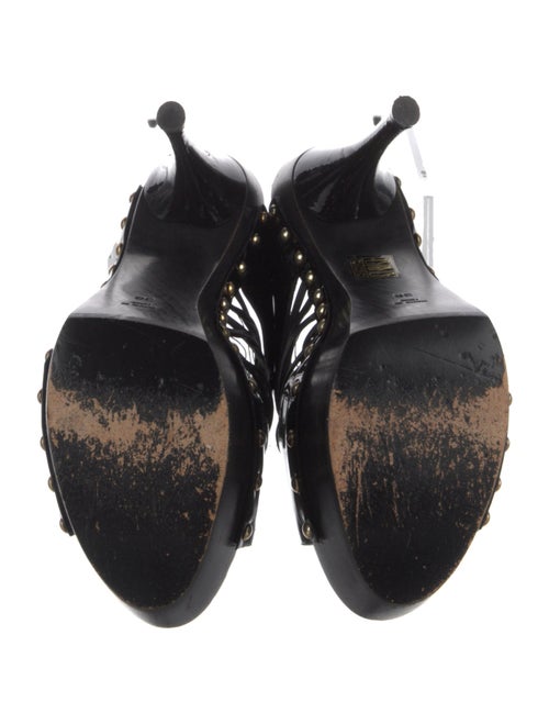 Versace Medusa Insignia Patent Leather Slides