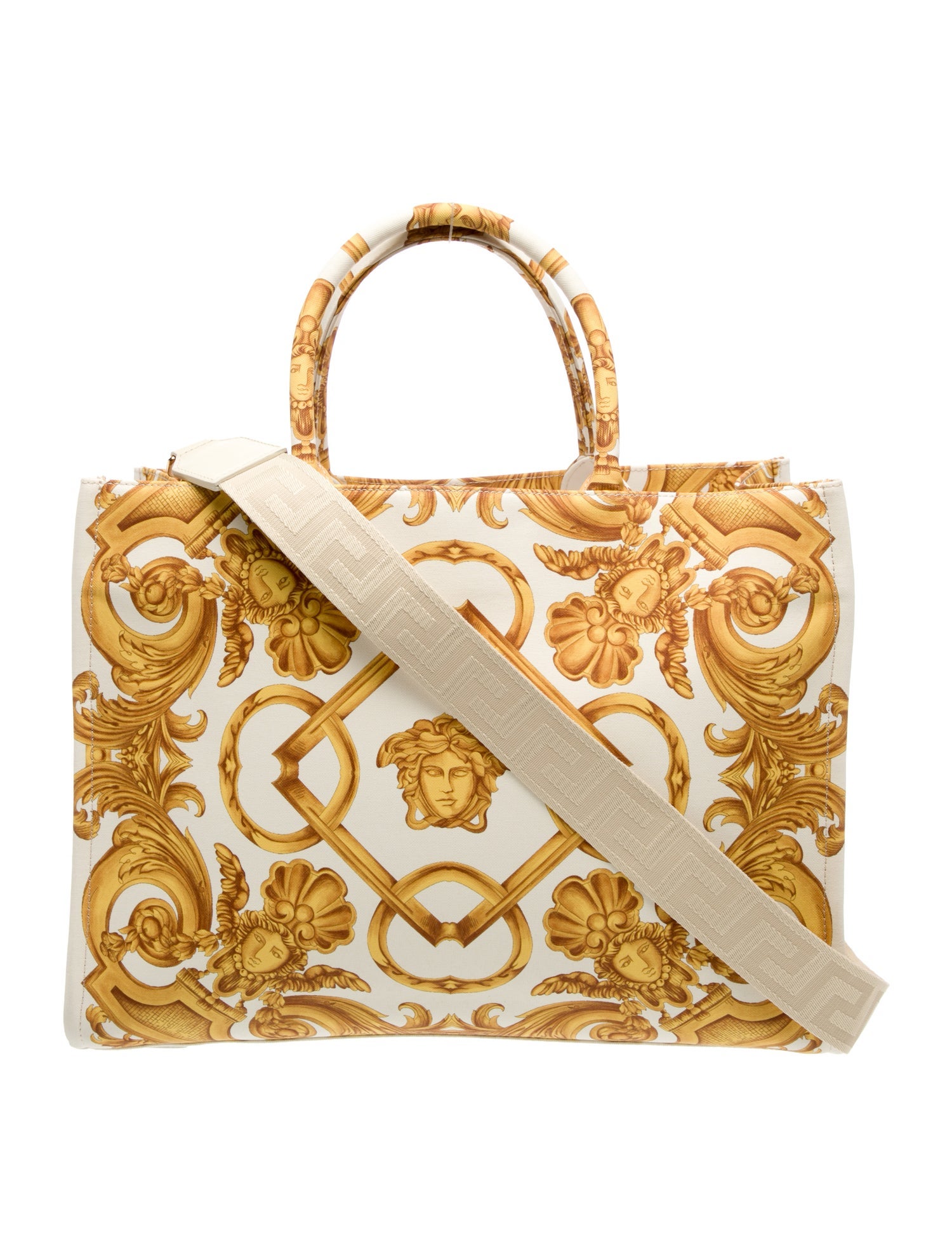 Versace Canvas Shoulder Bag