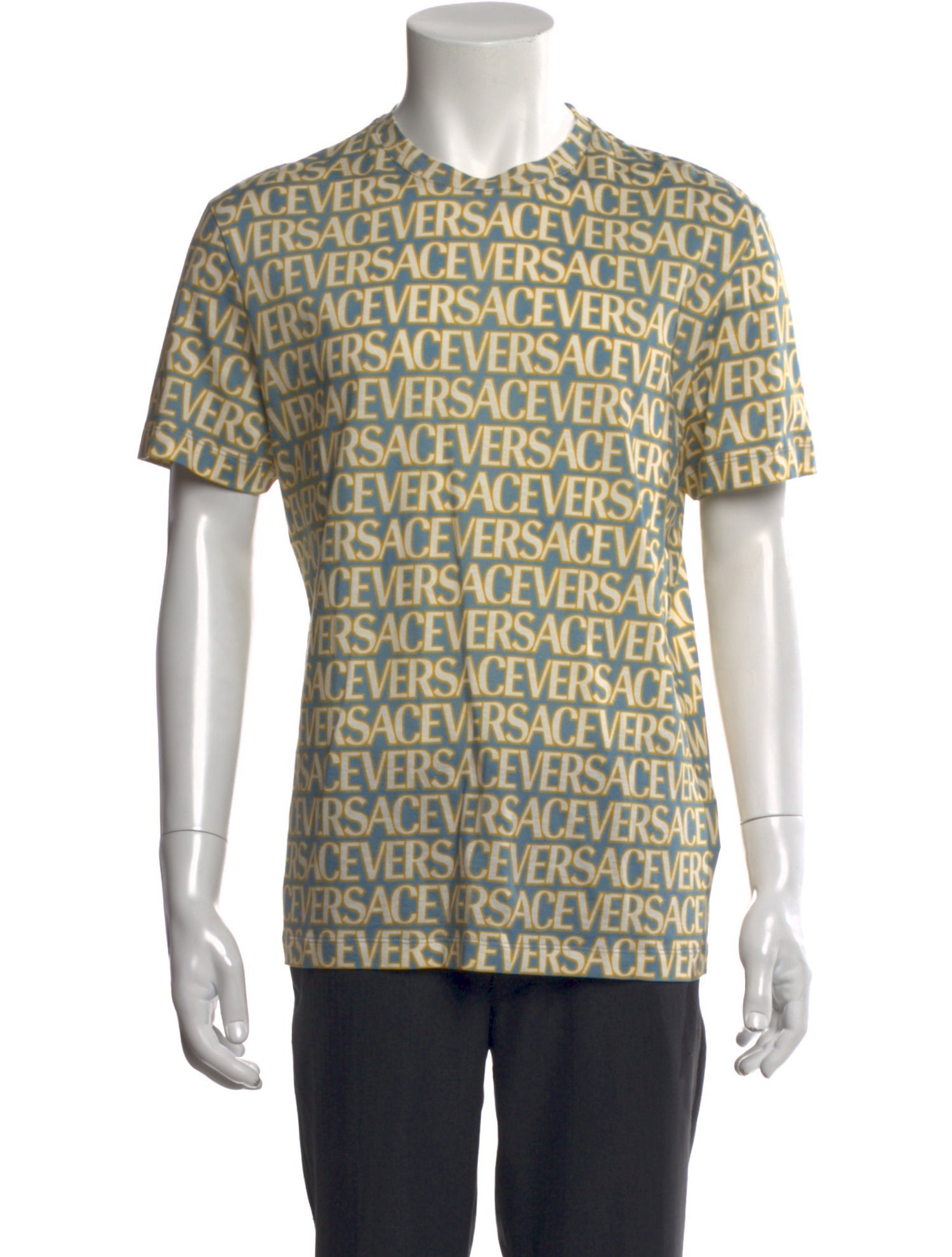 Versace Printed Crew Neck T-Shirt