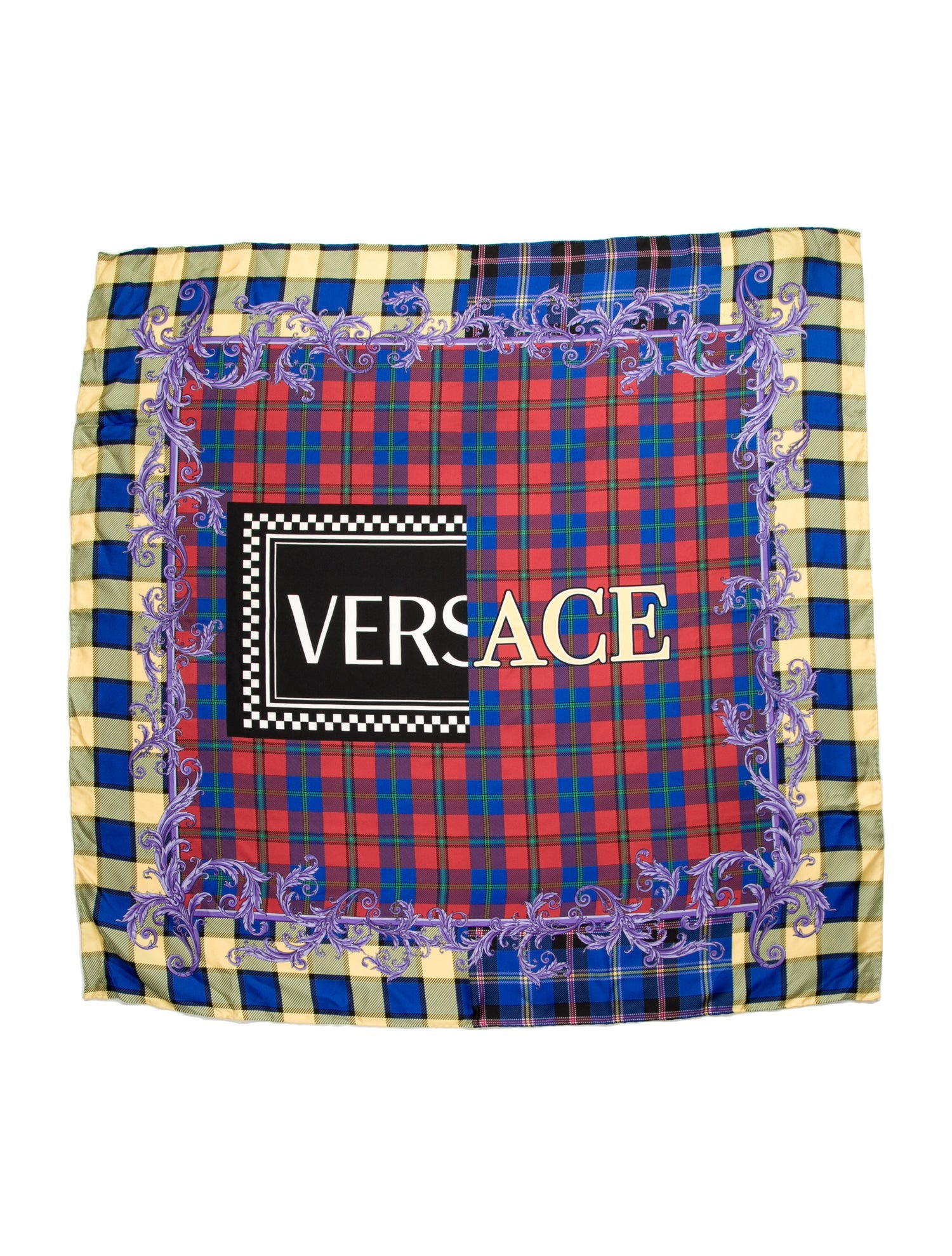Versace Miami Leopard Silk Scarf