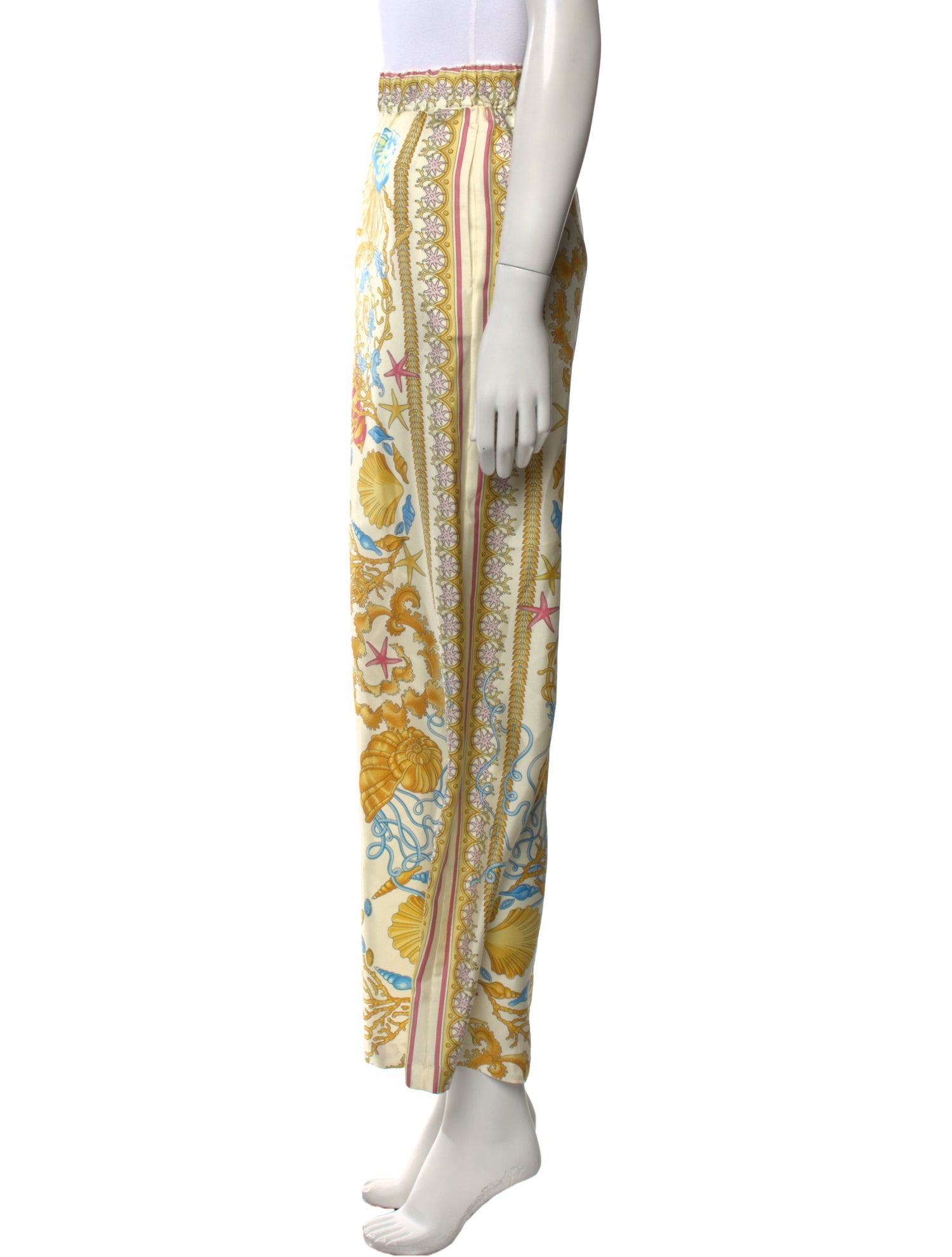 Versace Printed Wide Leg Pants