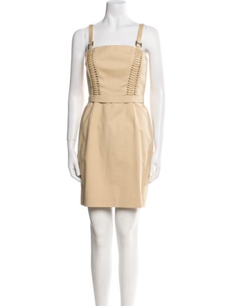 Versace Square Neckline Mini Dress