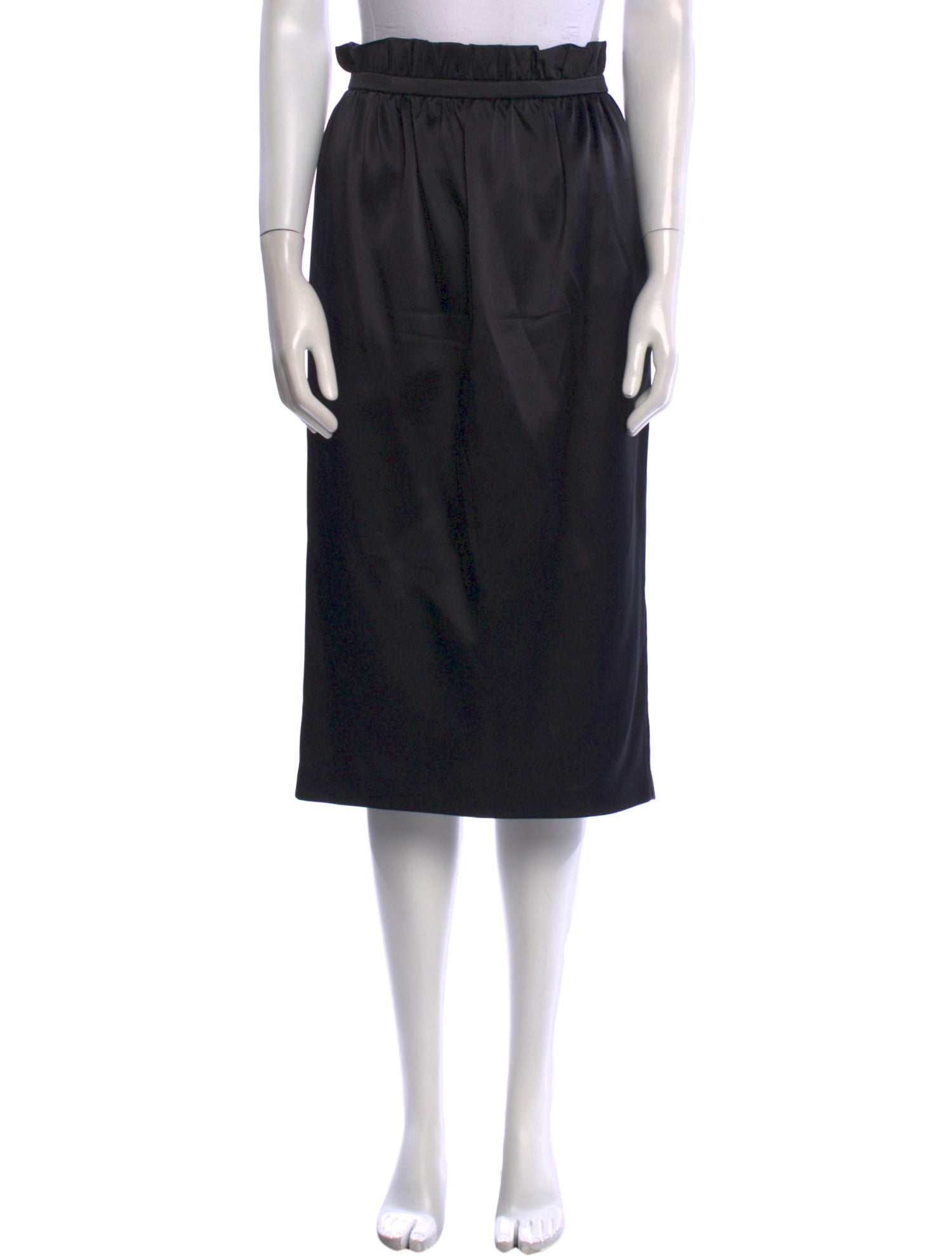 Versace Pleated Accents Midi Length Skirt