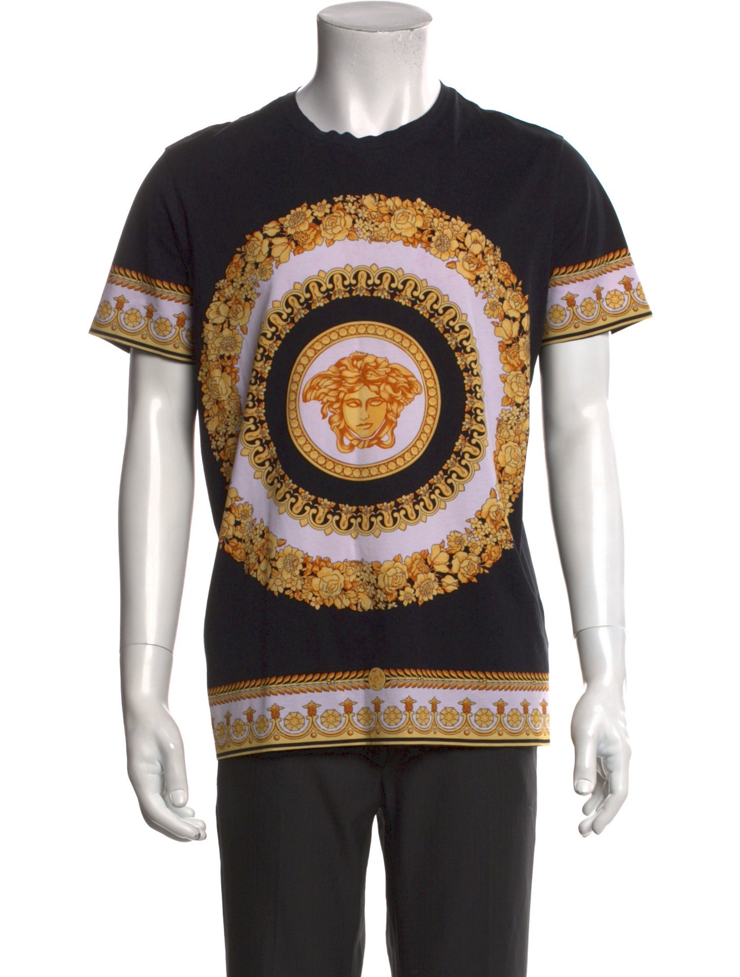Versace Printed Crew Neck T-Shirt