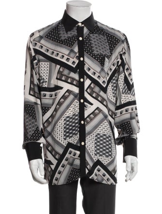 Versace Printed Long Sleeve Shirt