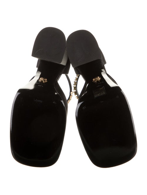 Versace Satin Crystal Embellishments D'Orsay Pumps